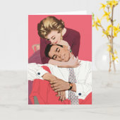  liefde en Romance, Passen getrouwd in roze Kaart (Gele Bloem)