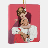  liefde en Romance, Passen getrouwd in roze Keramisch Ornament (Rechts)