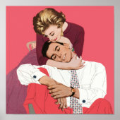  liefde en Romance, Passen getrouwd in roze Poster (Voorkant)