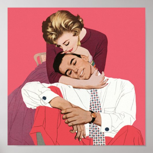  liefde en Romance, Passen getrouwd in roze Poster (Voorkant)