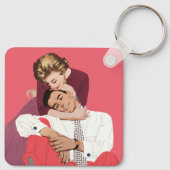  liefde en Romance, Passen getrouwd in roze Sleutelhanger (Achterkant)