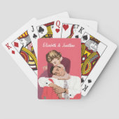 liefde en Romance, Passen getrouwd in roze Speelkaarten (Achterkant)
