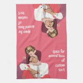 liefde en Romance, Passen getrouwd in roze Theedoek (Verticaal)