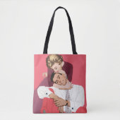  liefde en Romance, Passen getrouwd in roze Tote Bag (Voorkant)