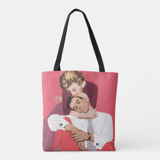  liefde en Romance, Passen getrouwd in roze Tote Bag (Achterkant)