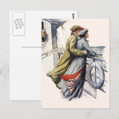  liefde en Romance, Passen getrouwd op cruiseschep Briefkaart (Voorkant / Achterkant)