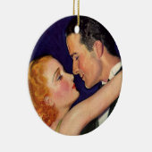 liefde en Romance, Retro Hollywood Films Keramisch Ornament (Rechts)