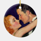 liefde en Romance, Retro Hollywood Films Keramisch Ornament (Achterkant)