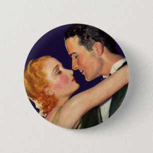 liefde en Romance, Retro Hollywood Films Ronde Button 5,7 Cm