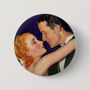 liefde en Romance, Retro Hollywood Films Ronde Button 5,7 Cm