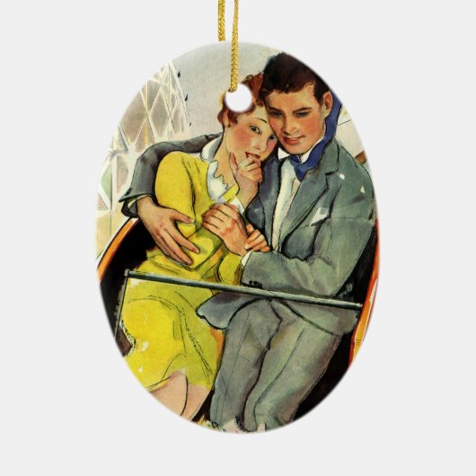  liefde en Romance, Roller Onderzetter Ride Keramisch Ornament (Achterkant)