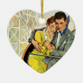 liefde en Romance, Roller Onderzetter Ride Keramisch Ornament (Voorkant)