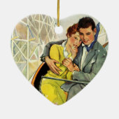 liefde en Romance, Roller Onderzetter Ride Keramisch Ornament (Achterkant)