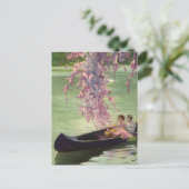 liefde en Romance, Romantic Canoe Ride Briefkaart (Staand voorkant)