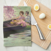  liefde en Romance, Romantic Canoe Ride Theedoek (Quarter Fold)