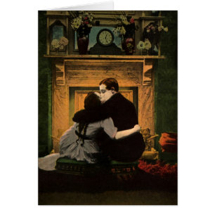 liefde en Romance, Romantic Fireplace Kiss