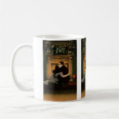 liefde en Romance, Romantic Fireplace Kiss Koffiemok (Links)