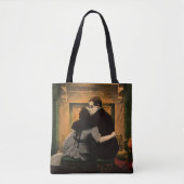  liefde en Romance, Romantic Fireplace Kiss Tote Bag (Voorkant)