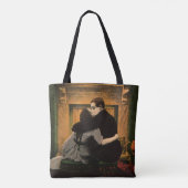 liefde en Romance, Romantic Fireplace Kiss Tote Bag (Achterkant)