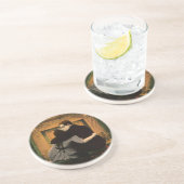  liefde en Romance, Romantic Fireplace Kiss Zandsteen Onderzetter (Zijkant)