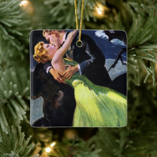  liefde en Romance, Romantic Kiss Keramisch Ornament (Boom)