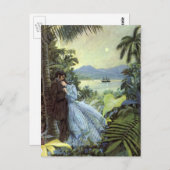 liefde en Romance, Romantisch tropisch Uitzicht Briefkaart (Voorkant / Achterkant)