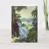  liefde en Romance, Romantisch tropisch Uitzicht Feestdagen Kaart (Voorkant)