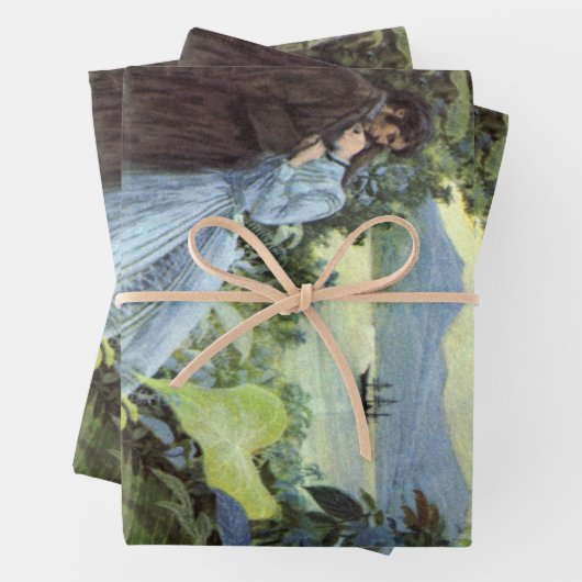  liefde en Romance, Romantisch tropisch Uitzicht Inpakpapier Vel (In situ)