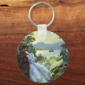  liefde en Romance, Romantisch tropisch Uitzicht Sleutelhanger (Achterkant)