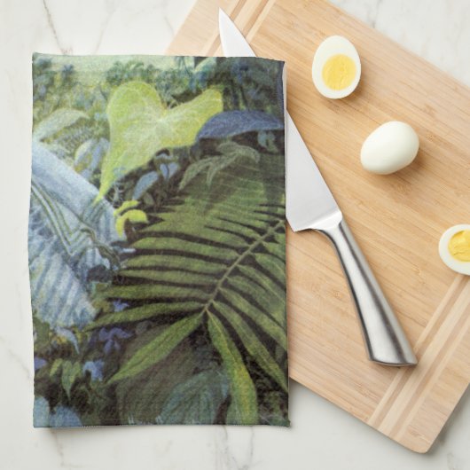 liefde en Romance, Romantisch tropisch Uitzicht Theedoek (Quarter Fold)