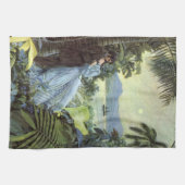  liefde en Romance, Romantisch tropisch Uitzicht Theedoek (Horizontaal)