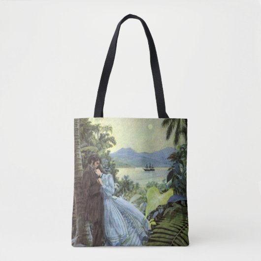  liefde en Romance, Romantisch tropisch Uitzicht Tote Bag (Voorkant)