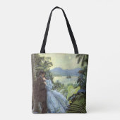  liefde en Romance, Romantisch tropisch Uitzicht Tote Bag (Achterkant)