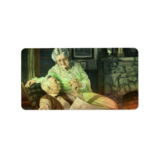  liefde en Romance; Romantische grootouders Etiket (Voorkant)