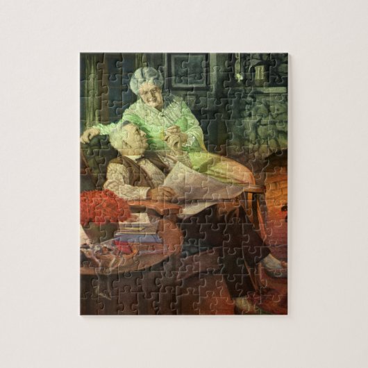  liefde en Romance; Romantische grootouders Legpuzzel (Verticaal)