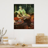 liefde en Romance; Romantische grootouders Poster (Keuken)