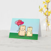 Liefde en Romance - Schattige Hedgehog koppel met  Kaart (Gele Bloem)