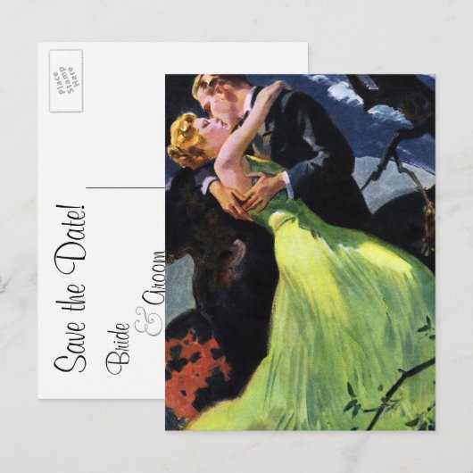  liefde en Romance, sparen de Datum Aankondigingskaart (Voorkant / Achterkant)