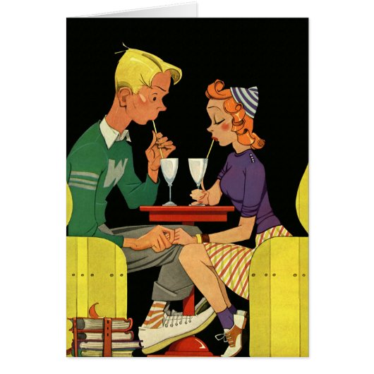  liefde en Romance, Tieners bij de Soda Shop (Voorkant)