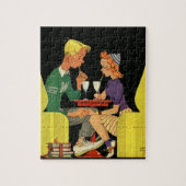  liefde en Romance, Tieners bij de Soda Shop Legpuzzel (Verticaal)
