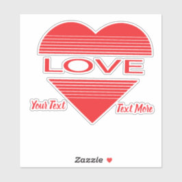 Liefde- en romantiekconceptontwerp met harten-elem sticker
