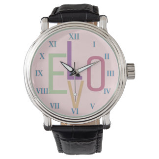 Liefde en Romeinse cijfers Horloge