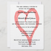 Liefde en Roze Harten Weddenschappen Uitnodiging (Achterkant)