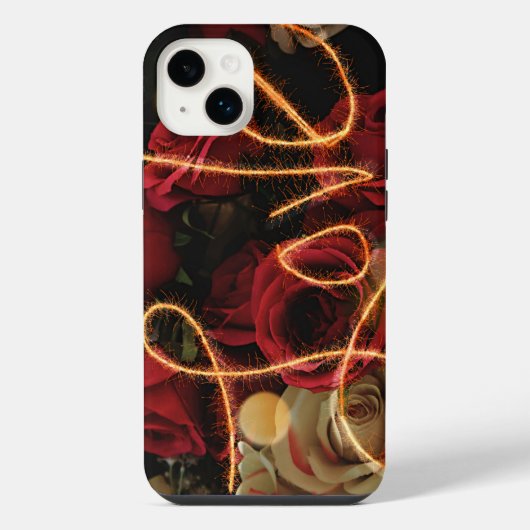 Liefde en Rozen iPhone / iPad case Hoesje (Achterkant)