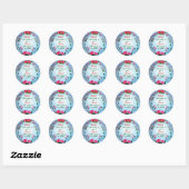 Liefde en Rozen Ronde Sticker (Vel)
