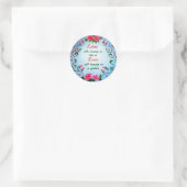 Liefde en Rozen Ronde Sticker (Tas)