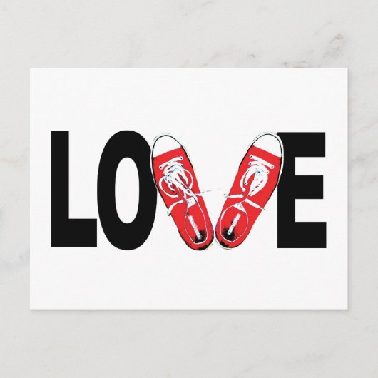 Liefde en schoenen briefkaart (Voorkant)