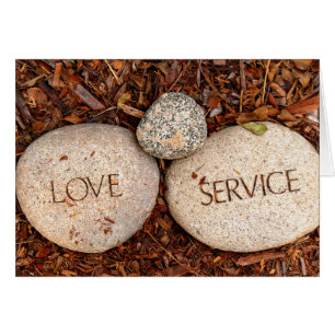 Liefde en service - Spirituele religieuze stenen