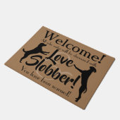 Liefde en Slobber Funny Dog Lover Welkom Mat (Schuin)