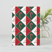 Liefde en snoep Canes Kaart (Staand voorkant)